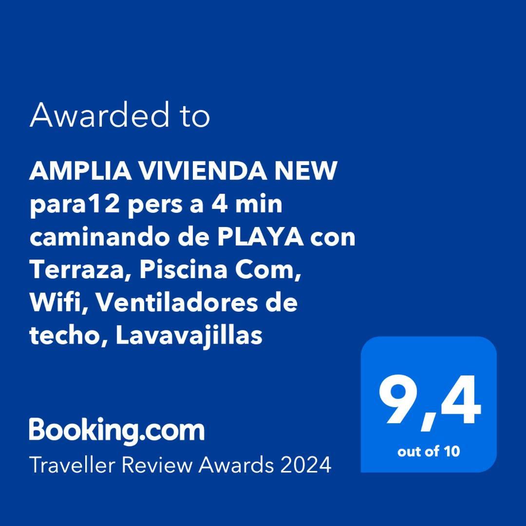 Amplia Vivienda New Para12 Pers A 4 Min Caminando De Playa Con Terraza, Piscina Com, Wifi, Ventiladores De Techo, Lavavajillas Roquetas de Mar Buitenkant foto